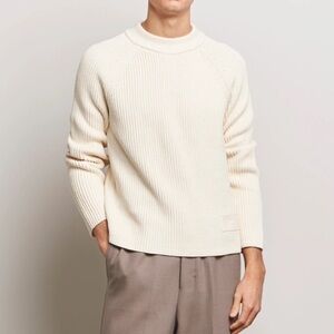 AMI Heavy Knitted Crew Neck  Ivory size L